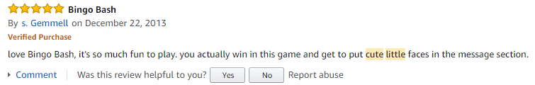Bingo Bash Amazon Review
