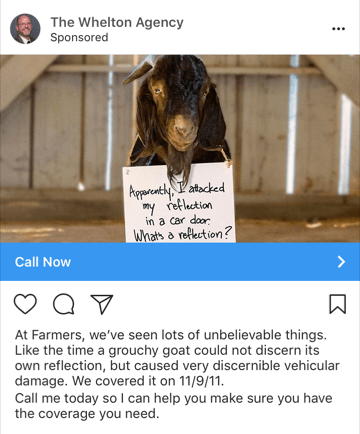 Best Instagram Ads - Farmers Insurance